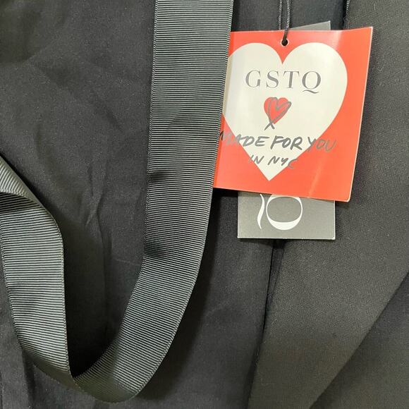 GSTQ Womens Luxe Scuba Suit Blazer Size S Black Classic Corpcore Office NEW - Picture 13 of 13